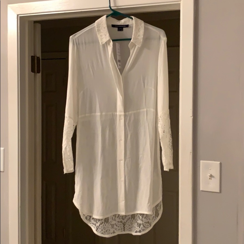 French Connection Lace long blouse